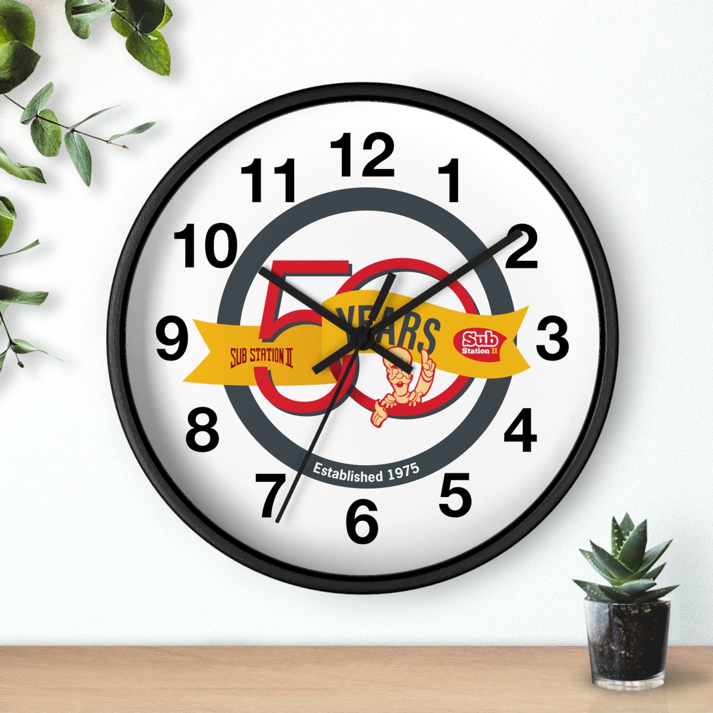 50th Anniversary Wall Clock