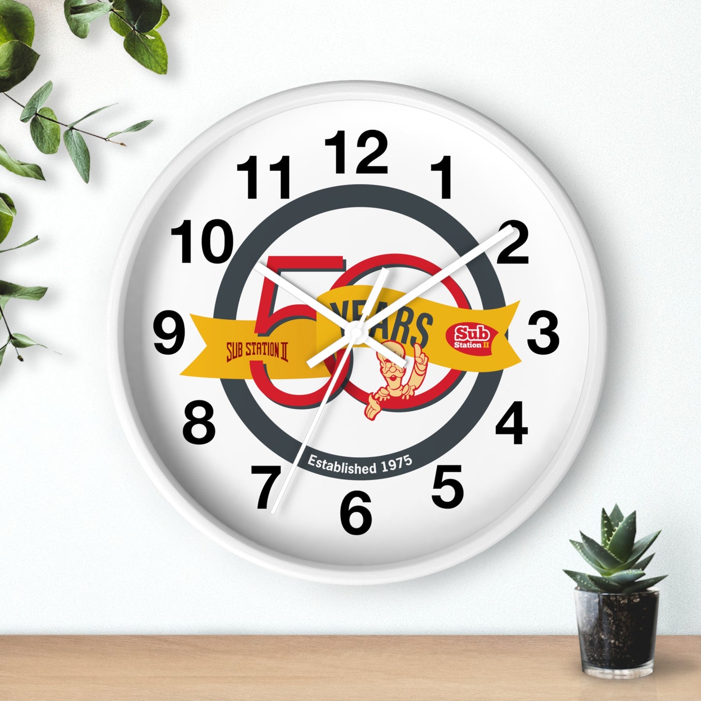 50th Anniversary Wall Clock