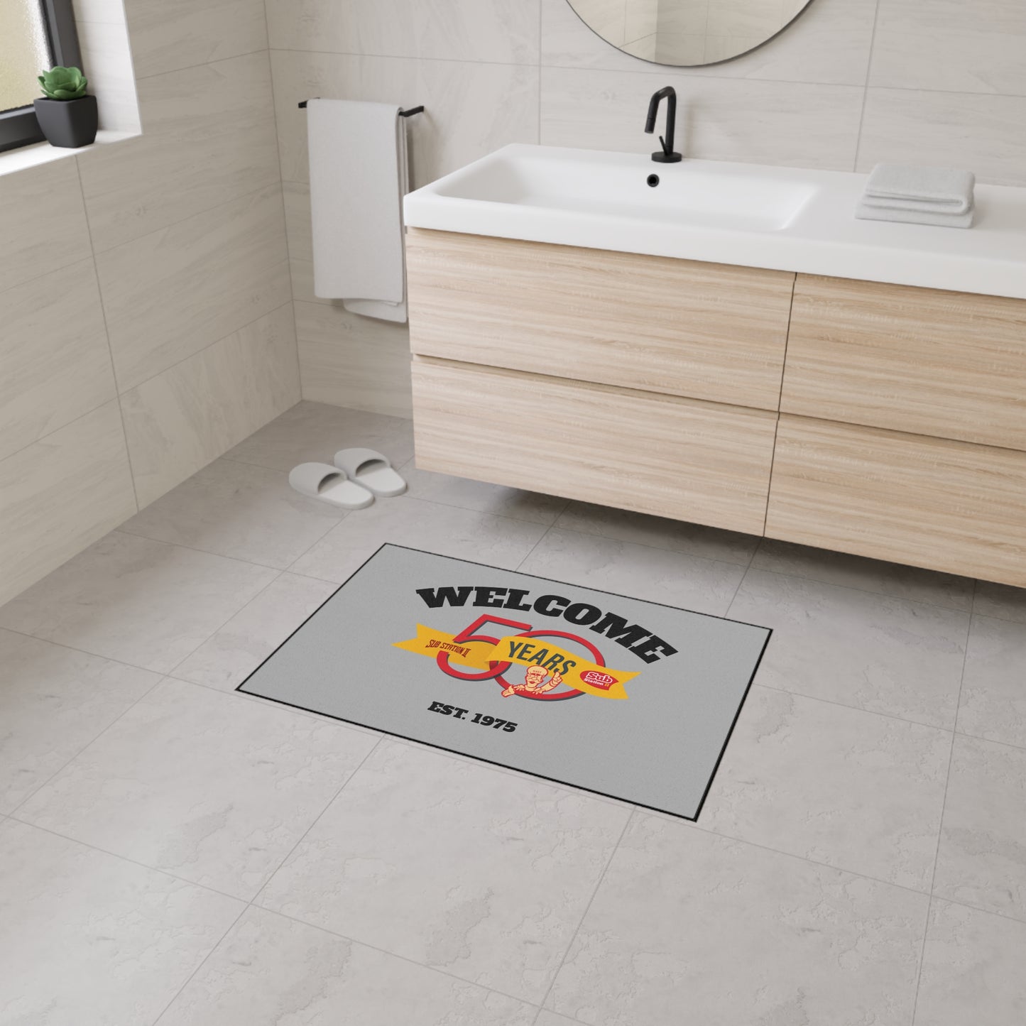 Welcome 50 Years Heavy Duty Floor Mat