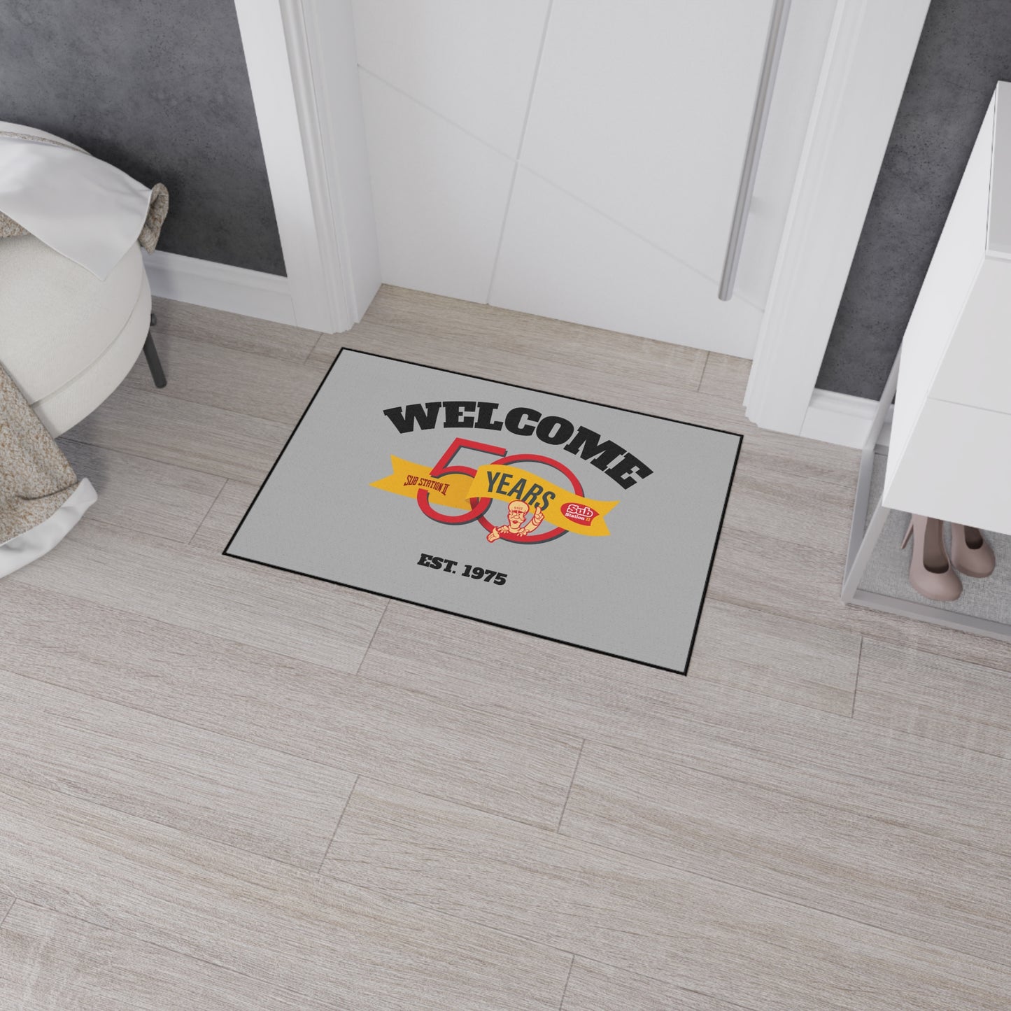 Welcome 50 Years Heavy Duty Floor Mat