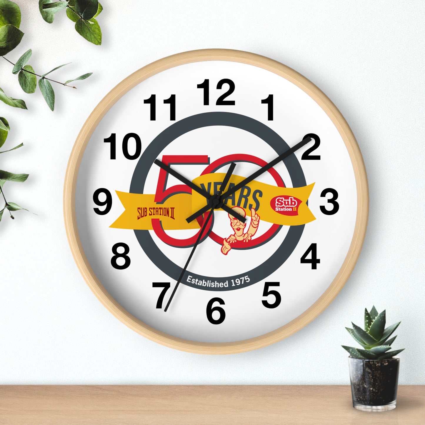 50th Anniversary Wall Clock