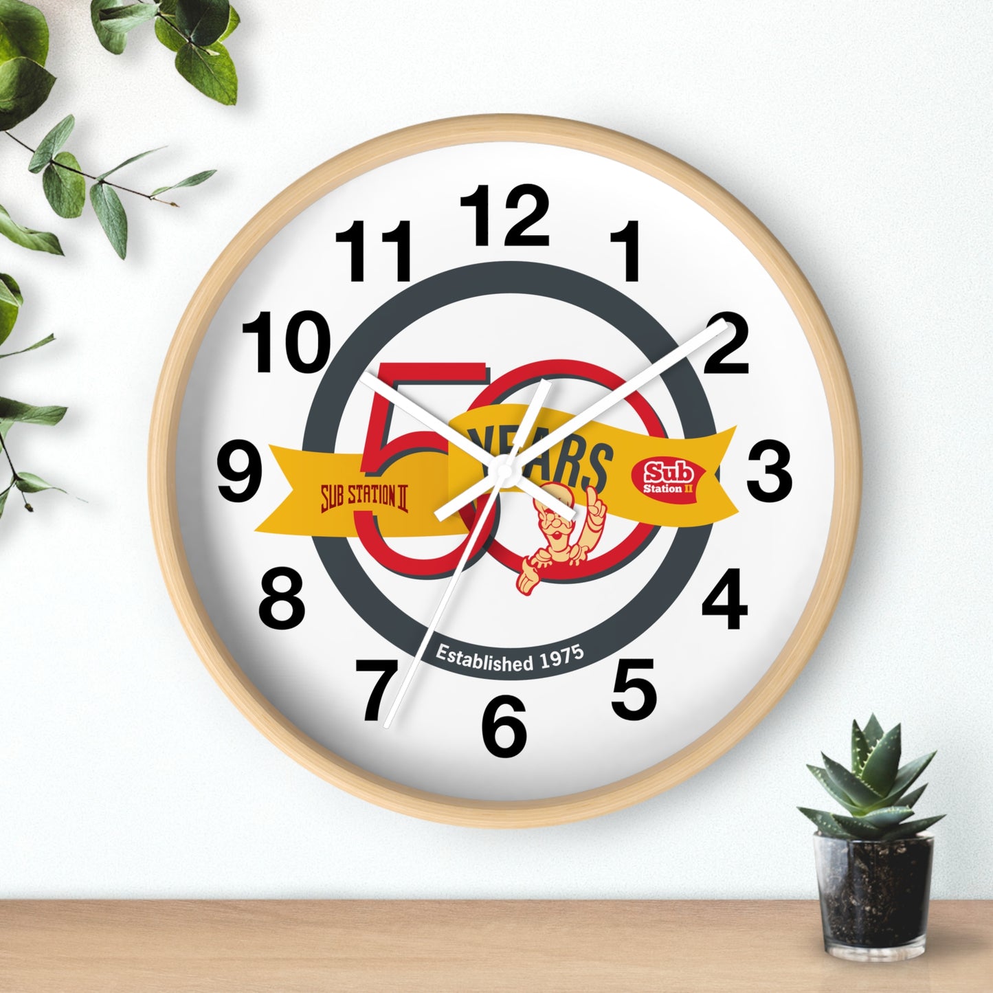 50th Anniversary Wall Clock