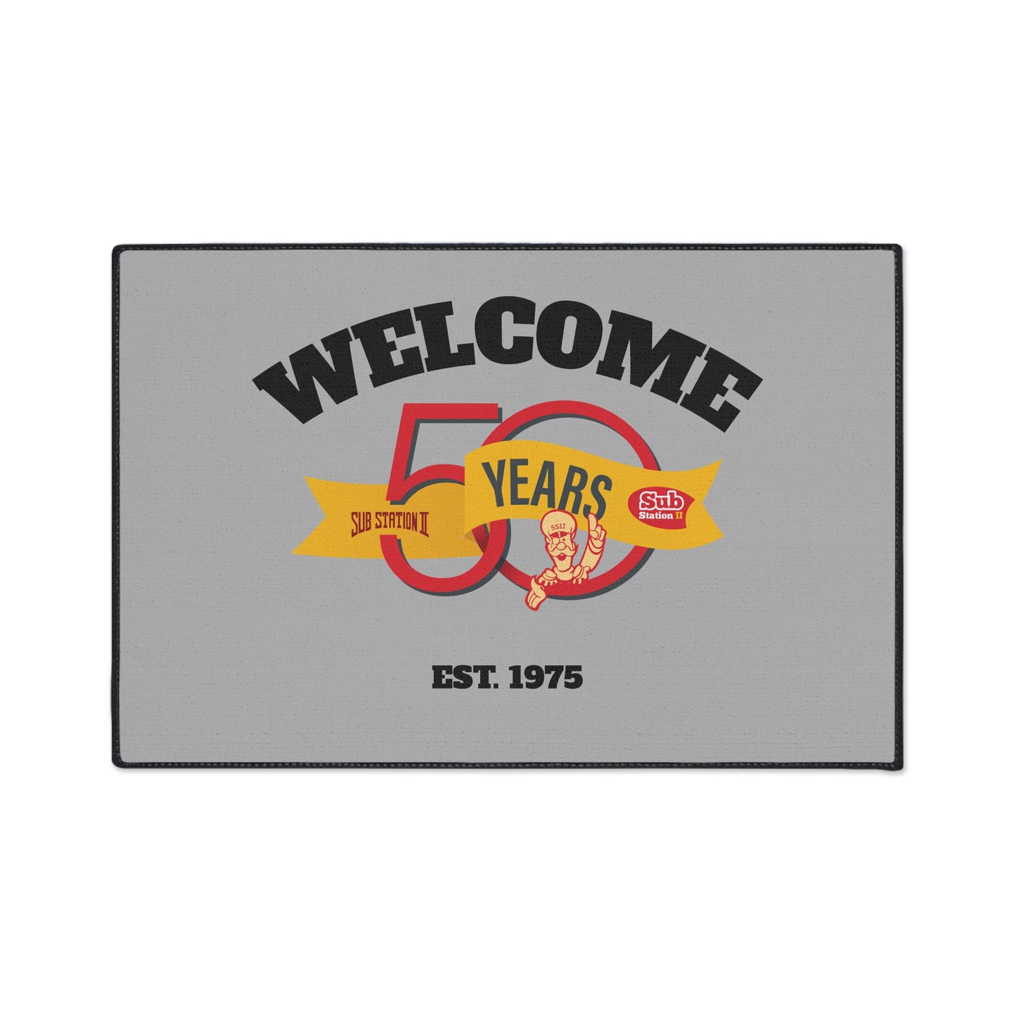 Welcome 50 Years Heavy Duty Floor Mat