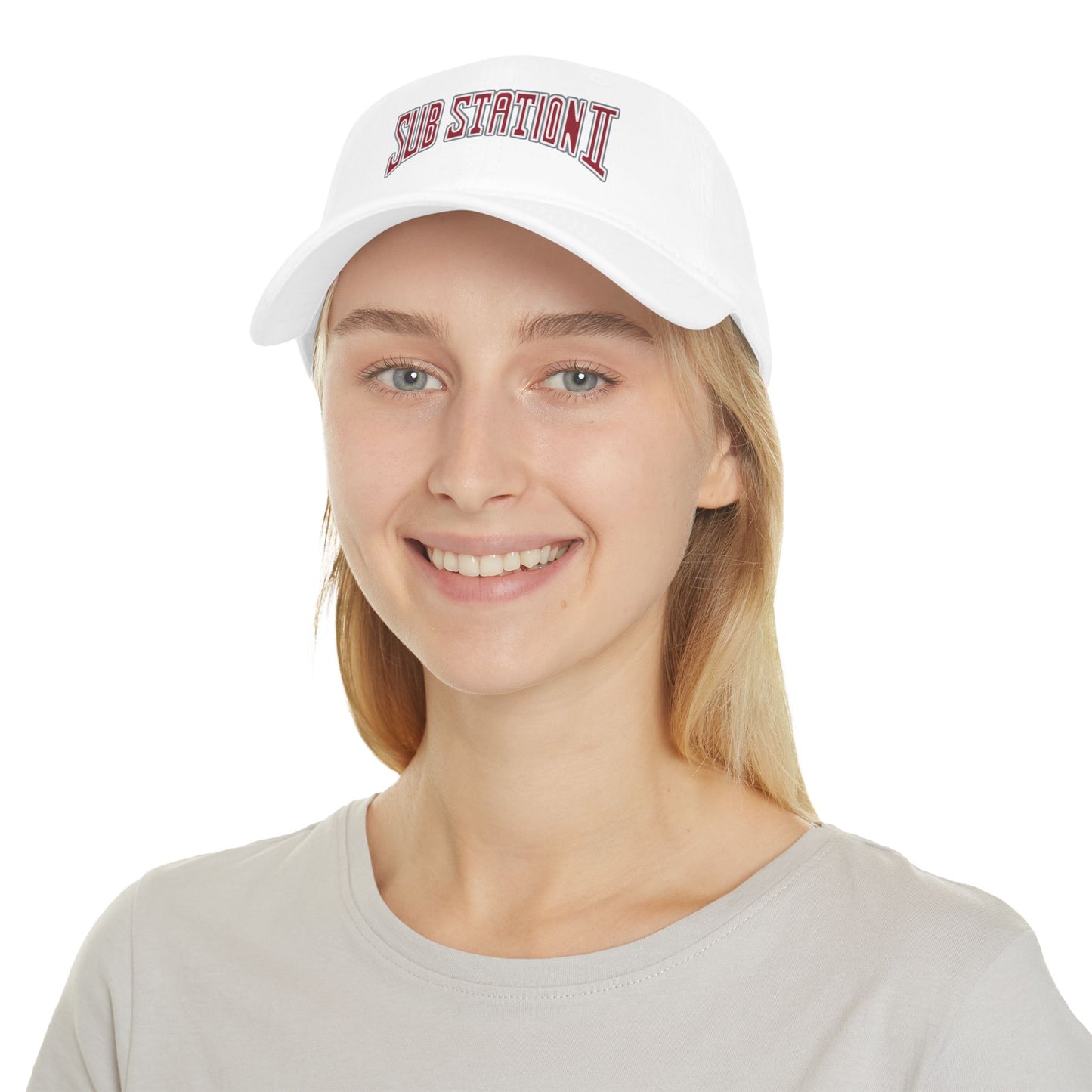 Crimson, White, & Grey Sub Station II Hat