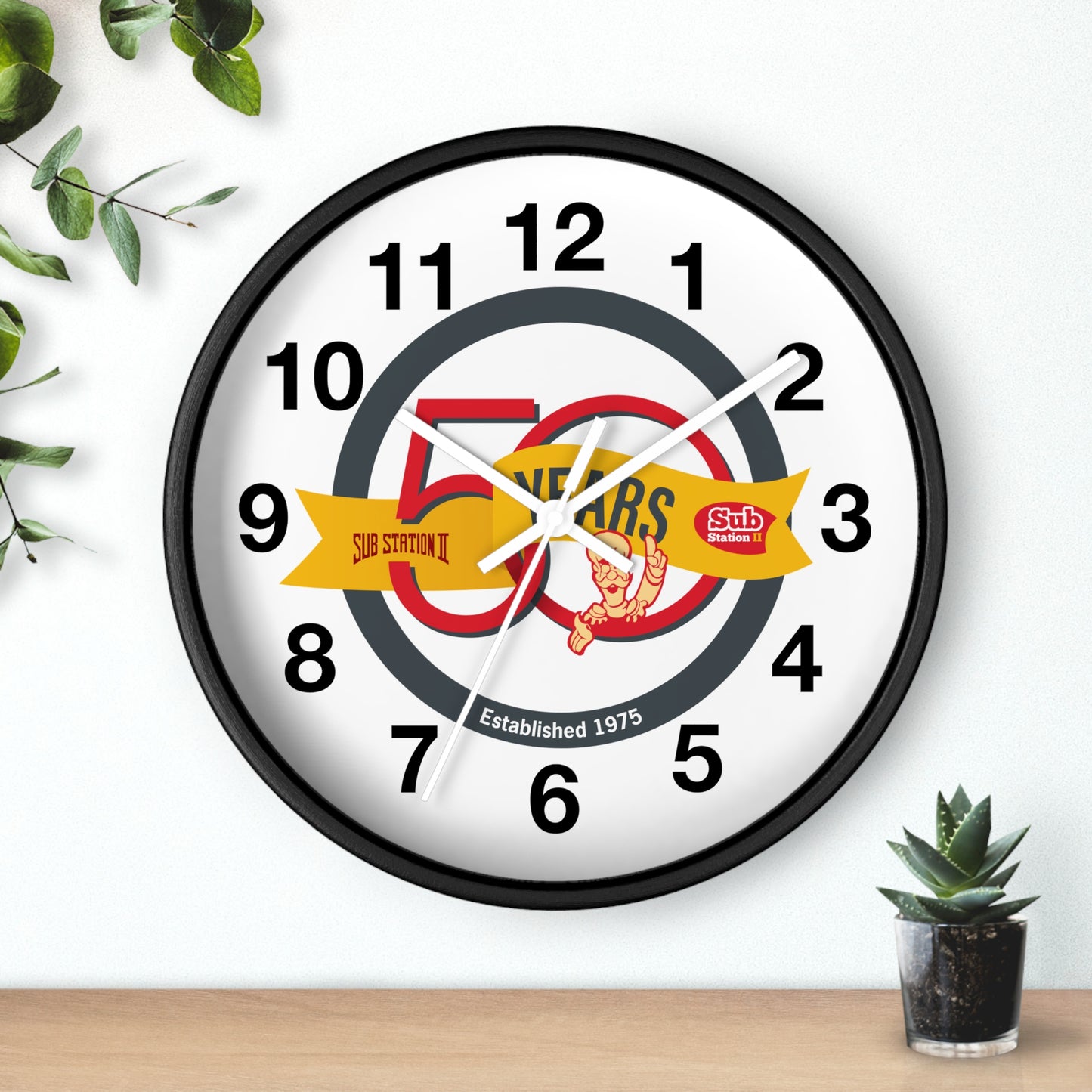 50th Anniversary Wall Clock