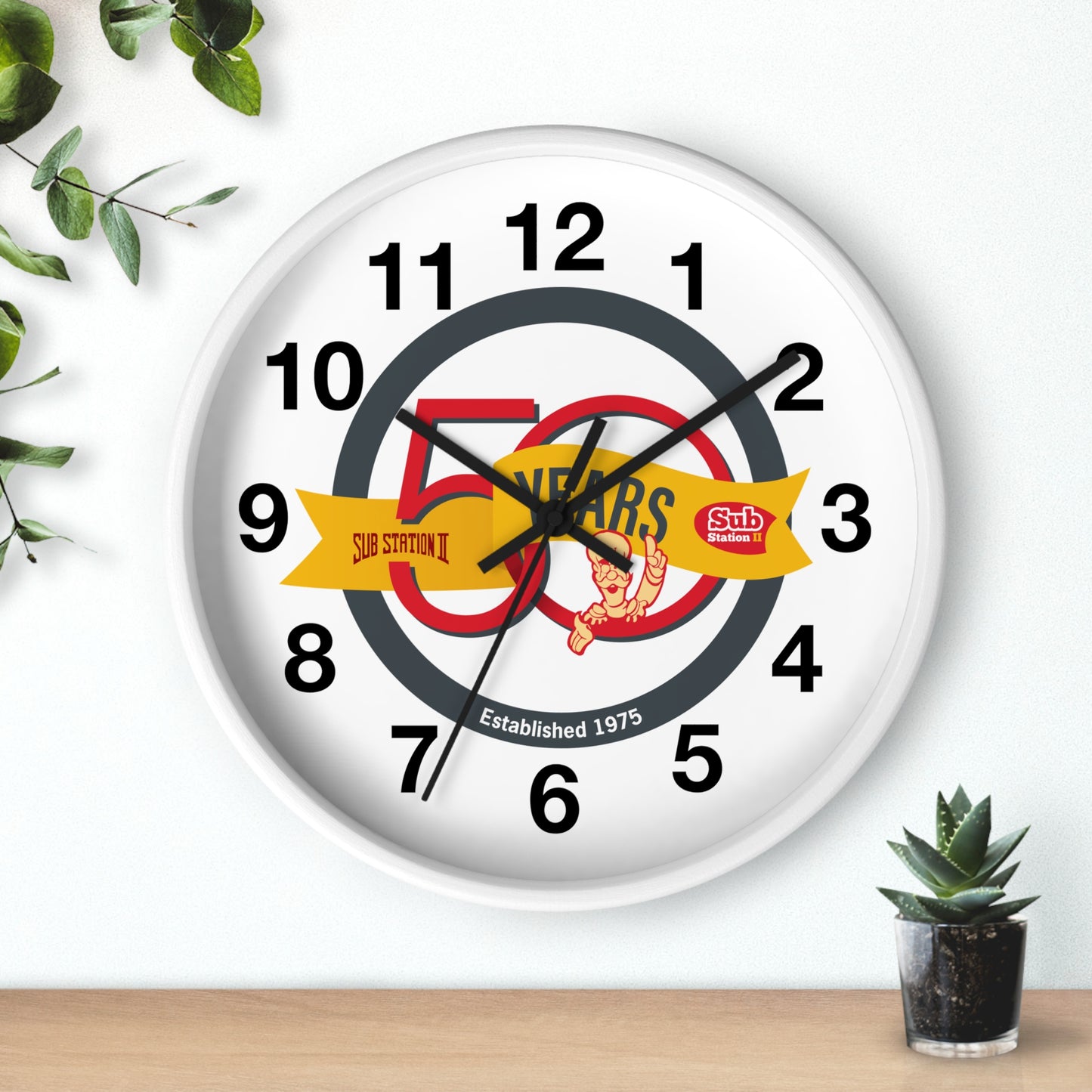 50th Anniversary Wall Clock